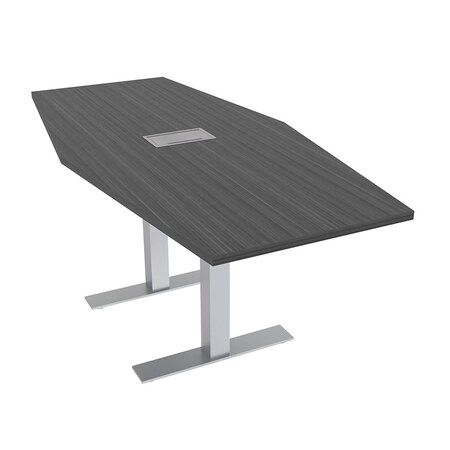 Skutchi Designs 33.5 in W, 69.5 in L, 29 in H, Engineered Wood Top, Grey HAR-HEX.IR-34x70-T-ELEC-ASIANNIGHT